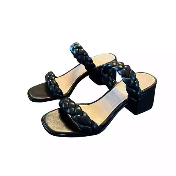 Kate Spade Womens Juniper Double Braided Strap Leather Sandal Black Size… - Picture 8 of 15